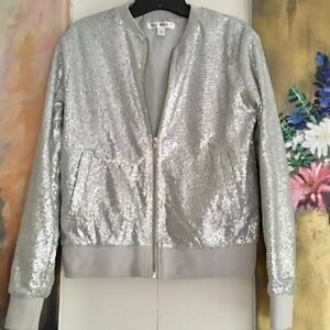 Silver Sequent bumper jacket